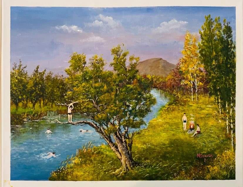 Նշան Տէր Գալուստեան, "Ծռած ծառ", իւղաներկ, 2021